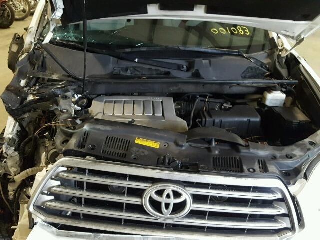 5TDYK3EH6AS001083 - 2010 TOYOTA HIGHLANDER WHITE photo 7