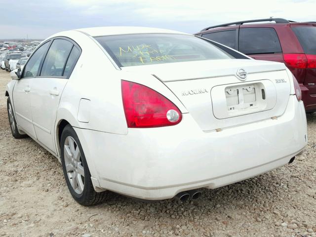 1N4BA41E74C918670 - 2004 NISSAN MAXIMA SE WHITE photo 3