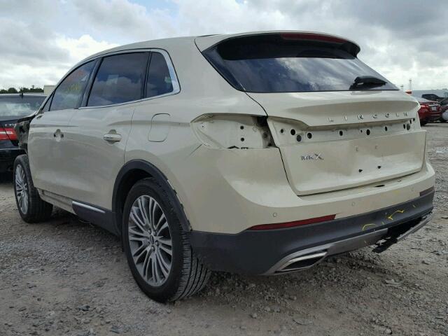 2LMTJ6LR9GBL79435 - 2016 LINCOLN MKX RESERV BEIGE photo 3