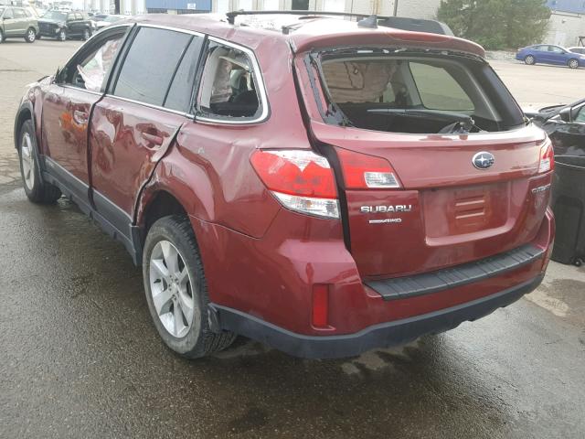 4S4BRCLC7E3275145 - 2014 SUBARU OUTBACK 2. BURGUNDY photo 3