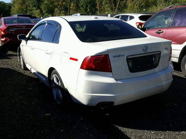 19UUA66274A025649 - 2004 ACURA TL WHITE photo 3