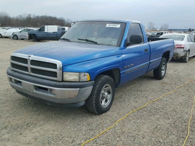 1B7HC16Y2WS738912 - 1998 DODGE RAM 1500 BLUE photo 2