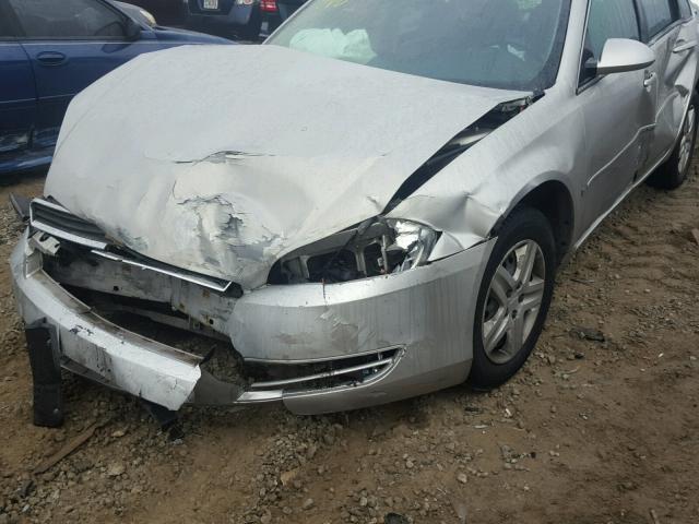 2G1WB58K179336658 - 2007 CHEVROLET IMPALA LS SILVER photo 9