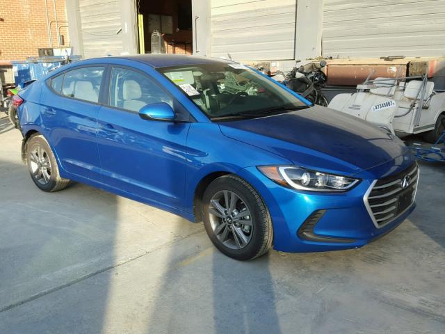 5NPD84LF9JH217410 - 2018 HYUNDAI ELANTRA SE BLUE photo 1