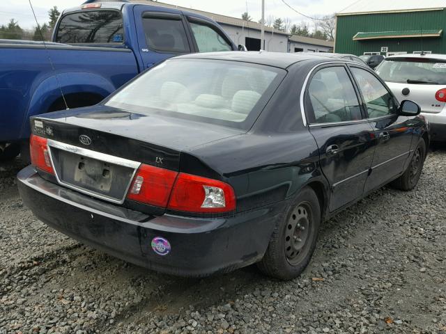 KNAGD126555411170 - 2005 KIA OPTIMA LX BLACK photo 4