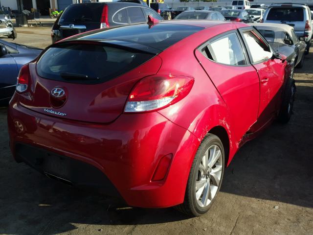 KMHTC6AD8HU311880 - 2017 HYUNDAI VELOSTER B RED photo 4