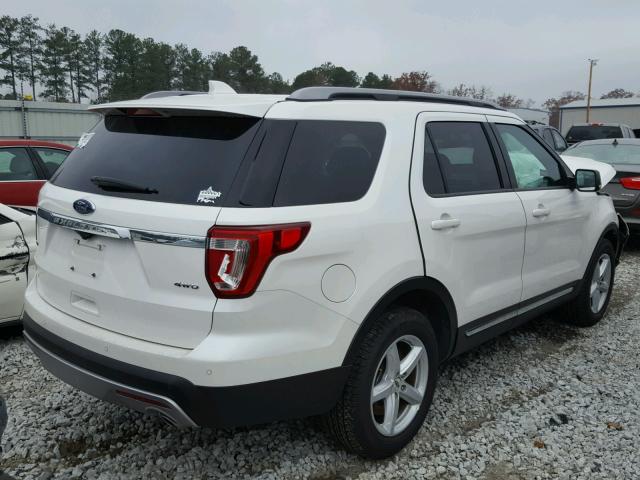 1FM5K8D85HGC79491 - 2017 FORD EXPLORER X WHITE photo 4