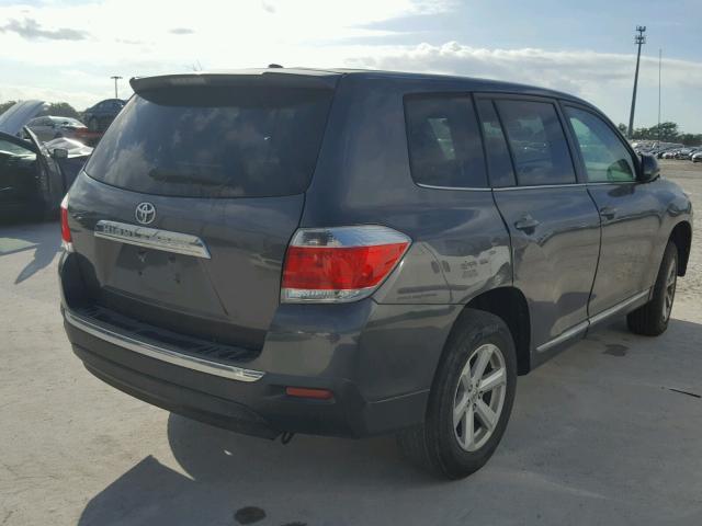 5TDZA3EH6CS029041 - 2012 TOYOTA HIGHLANDER GRAY photo 4