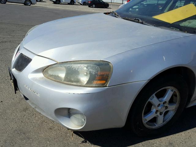 2G2WS522541136039 - 2004 PONTIAC GRAND PRIX SILVER photo 9