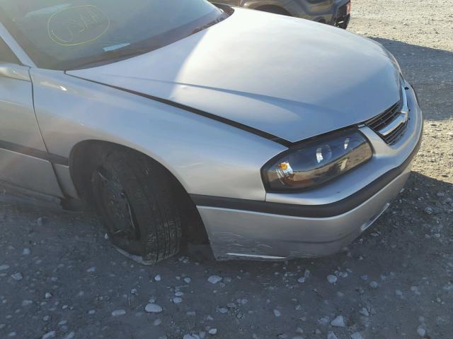 2G1WF52E859312359 - 2005 CHEVROLET IMPALA SILVER photo 9