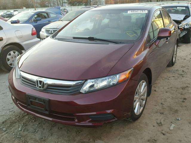 19XFB2F96CE300546 - 2012 HONDA CIVIC EXL 栗色 照片 2