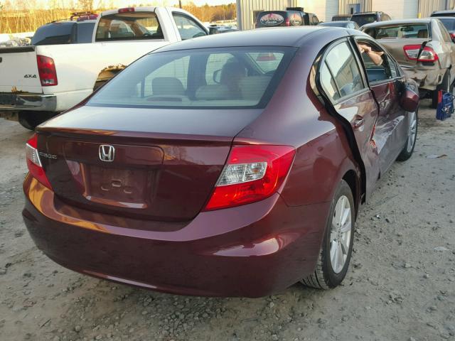 19XFB2F96CE300546 - 2012 HONDA CIVIC EXL 栗色 照片 4