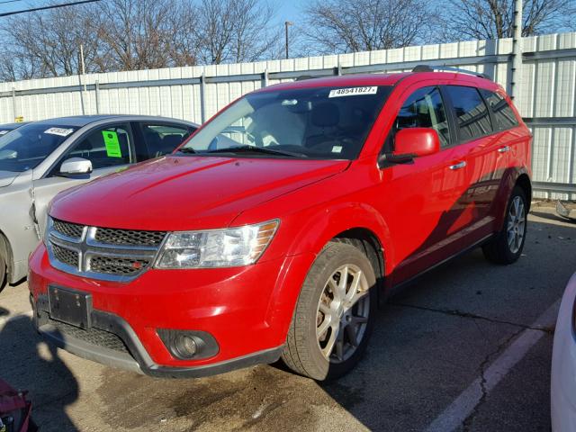 3C4PDCDG1DT591475 - 2013 DODGE JOURNEY CR RED photo 2