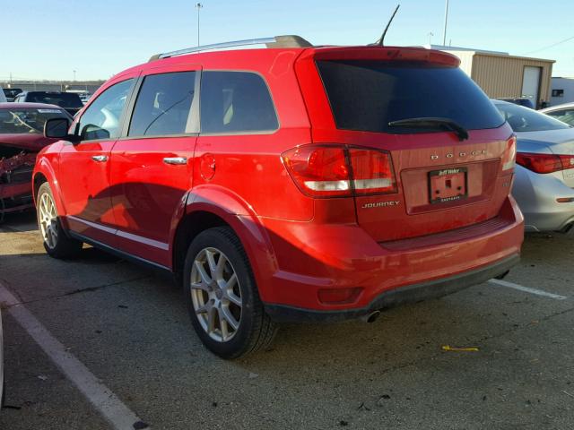 3C4PDCDG1DT591475 - 2013 DODGE JOURNEY CR RED photo 3