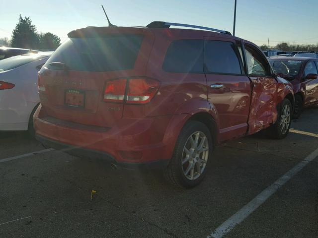 3C4PDCDG1DT591475 - 2013 DODGE JOURNEY CR RED photo 4