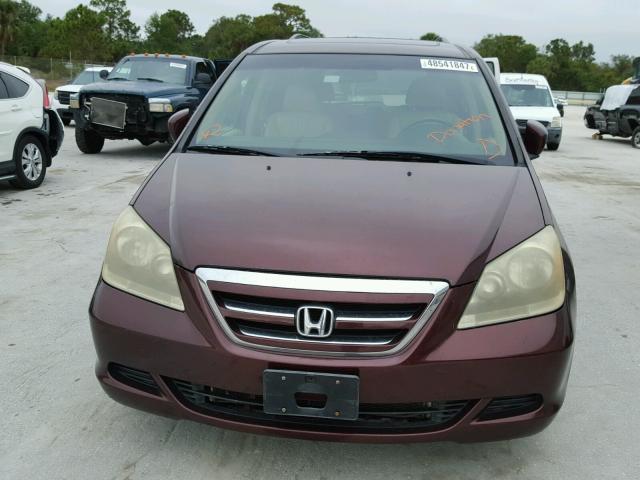 5FNRL38737B439030 - 2007 HONDA ODYSSEY EX MAROON photo 9