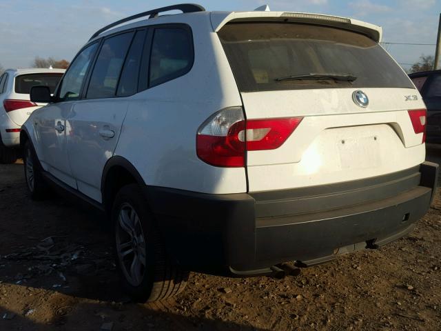 WBXPA93445WD13030 - 2005 BMW X3 3.0I WHITE photo 3