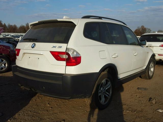 WBXPA93445WD13030 - 2005 BMW X3 3.0I WHITE photo 4