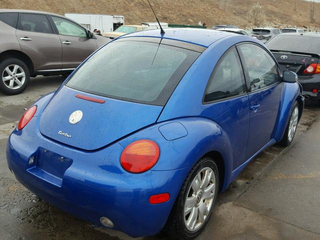 3VWCD21C63M442043 - 2003 VOLKSWAGEN NEW BEETLE BLUE photo 4