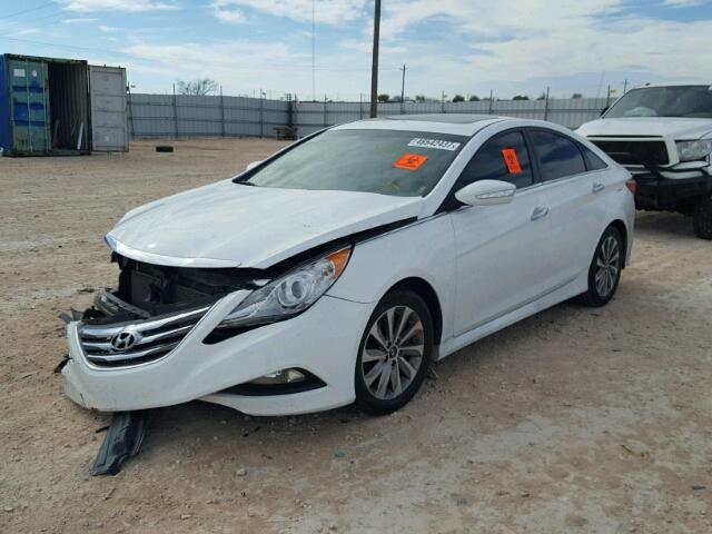 5NPEC4AC9EH891722 - 2014 HYUNDAI SONATA SE WHITE photo 2