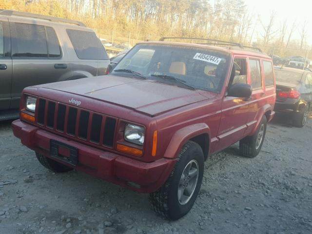 1J4FJ68S5WL208392 - 1998 JEEP CHEROKEE S RED photo 2