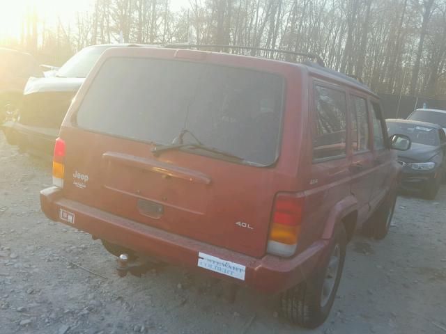 1J4FJ68S5WL208392 - 1998 JEEP CHEROKEE S RED photo 4