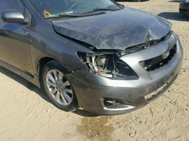 2T1BU4EE9AC506135 - 2010 TOYOTA COROLLA BA GRAY photo 9