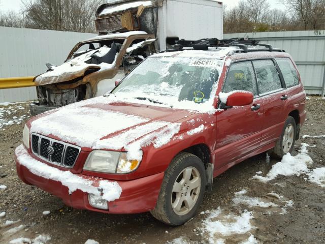 JF1SF65602H715734 - 2002 SUBARU FORESTER S BURGUNDY photo 2