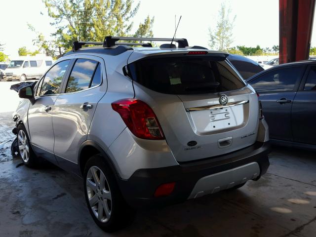 KL4CJCSB0FB250081 - 2015 BUICK ENCORE SILVER photo 3