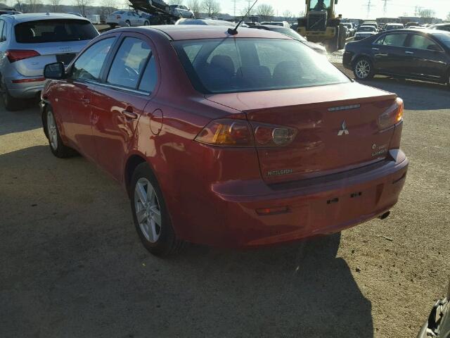 JA3AU26U68U040441 - 2008 MITSUBISHI LANCER ES RED photo 3