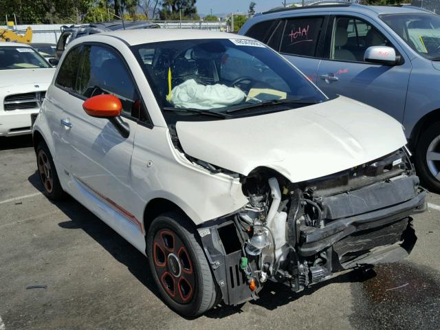 3C3CFFGE7FT549839 - 2015 FIAT 500 ELECTR WHITE photo 1