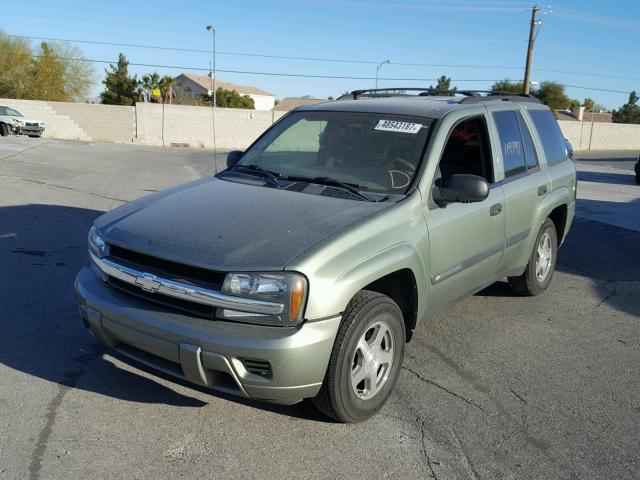 1GNDS13S042440350 - 2004 CHEVROLET TRAILBLAZE GREEN photo 2