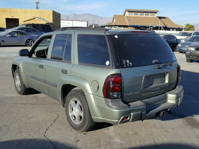 1GNDS13S042440350 - 2004 CHEVROLET TRAILBLAZE GREEN photo 3