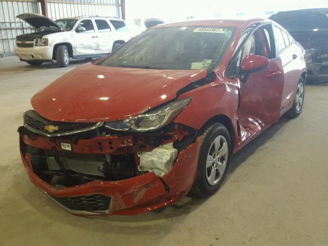 1G1BC5SM2H7174760 - 2017 CHEVROLET CRUZE LS RED photo 2