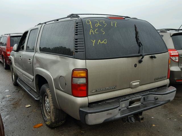 3GNFK16Z32G341690 - 2002 CHEVROLET SUBURBAN K TAN photo 3