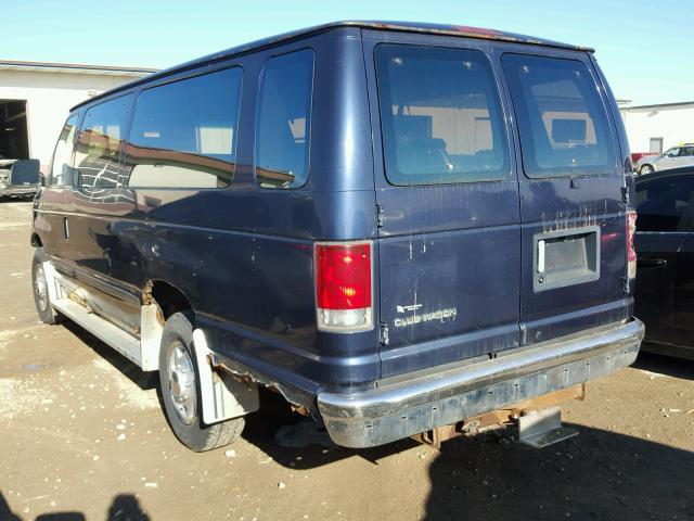 1FBJS31H7SHB82759 - 1995 FORD ECONOLINE BLUE photo 3