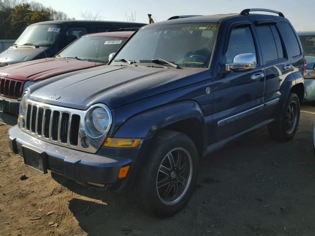 1J8GL58K15W675278 - 2005 JEEP LIBERTY LI BLUE photo 2