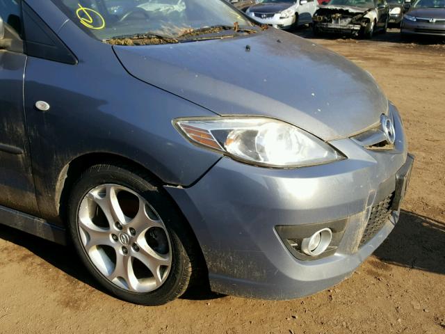 JM1CR29L180311461 - 2008 MAZDA 5 GRAY photo 9