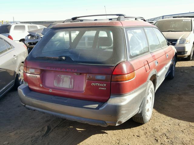 4S3BG4850T6375853 - 1996 SUBARU LEGACY OUT RED photo 4