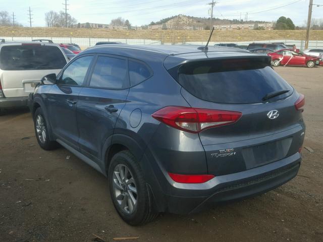 KM8J3CA42HU548256 - 2017 HYUNDAI TUCSON LIM GRAY photo 3