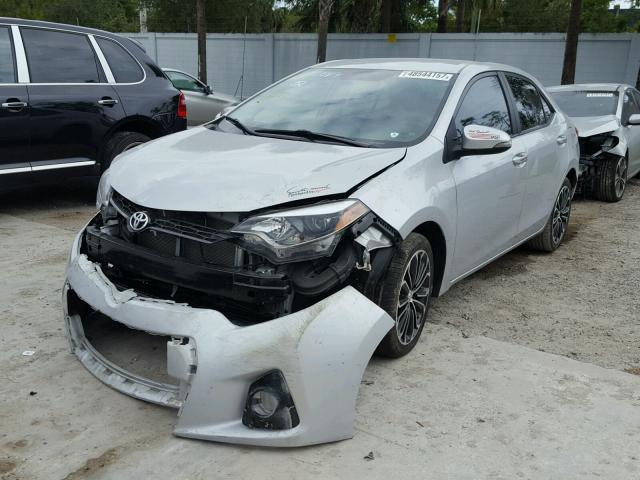 2T1BURHE2EC018336 - 2014 TOYOTA COROLLA L SILVER photo 2