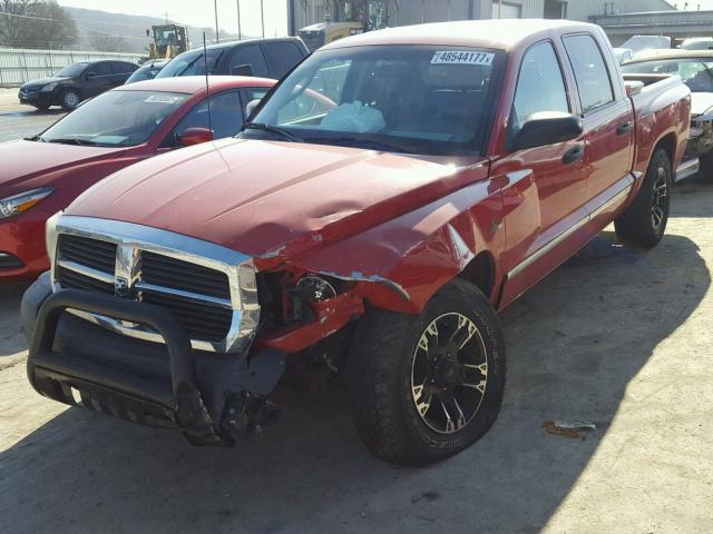 1D7HE28K45S204274 - 2005 DODGE DAKOTA QUA RED photo 2