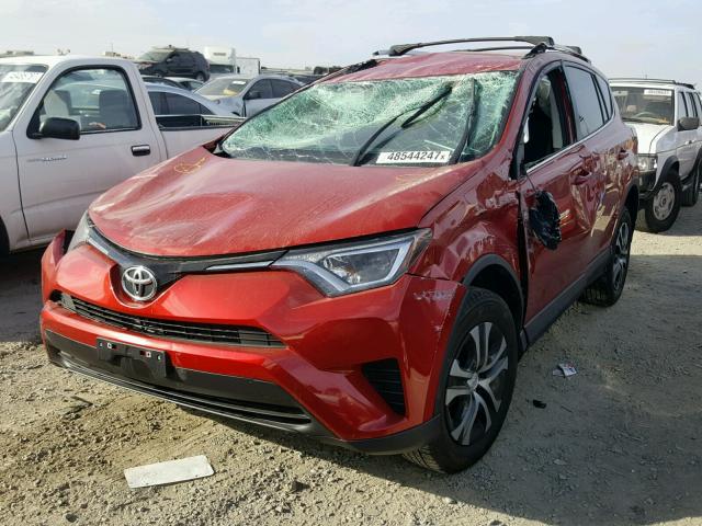 2T3ZFREV7GW256754 - 2016 TOYOTA RAV4 LE RED photo 2