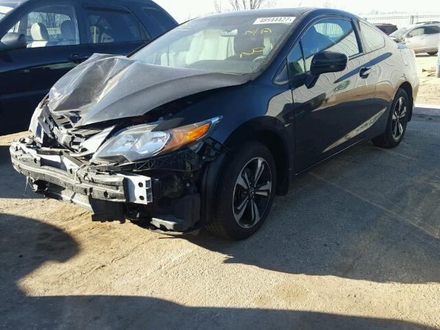 2HGFG3B89EH501600 - 2014 HONDA CIVIC EX BLACK photo 2