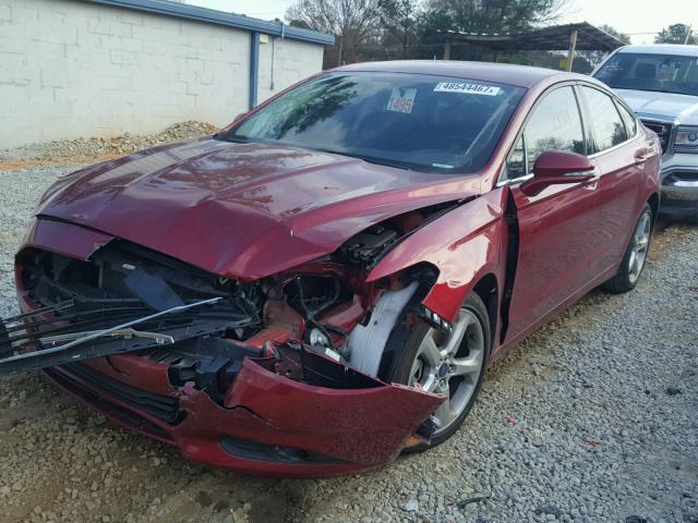 3FA6P0H72GR363875 - 2016 FORD FUSION SE RED photo 2