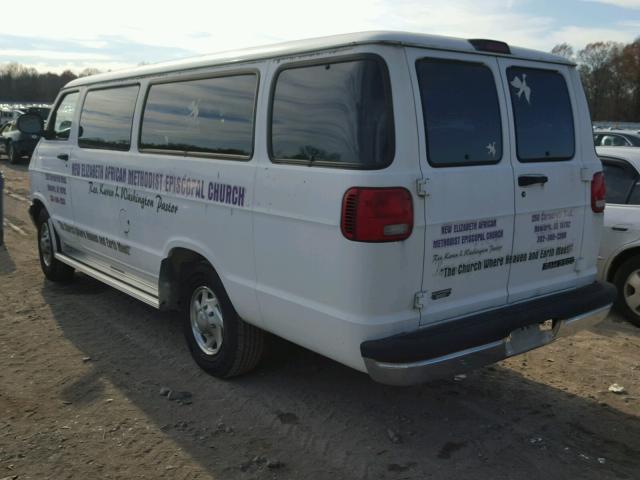 2B5WB35Y91K526169 - 2001 DODGE RAM WAGON WHITE photo 3