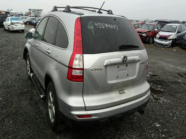 5J6RE4H77AL810740 - 2010 HONDA CR-V EXL SILVER photo 3