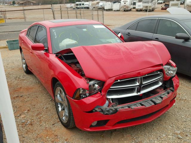 2C3CDXHGXDH716597 - 2013 DODGE CHARGER SX RED photo 1