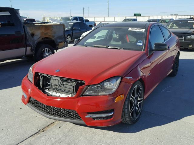 WDDGJ4HB7DF947148 - 2013 MERCEDES-BENZ C 250 RED photo 2