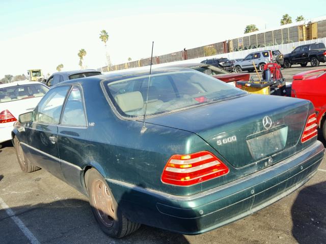 WDBGA76G2VA364641 - 1997 MERCEDES-BENZ S 600 GREEN photo 3